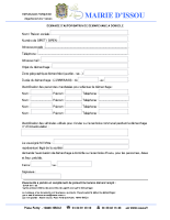 DEMANDE D’AUTORISATION DE DEMARCHAGE A DOMICILE – Ville d’Issou
