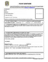 fiche sanitaire