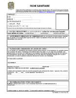 fiche sanitaire fiche sanitaire